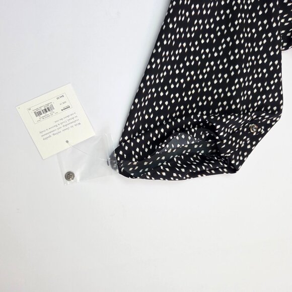 NWT - Croft & Barrow Black & White Printed Blouse, Size 1X - Picture 4 of 9